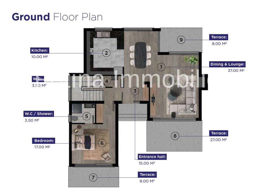 Grundriss2 Villa Alsancak, Girne