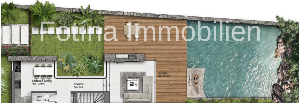 Grundriss EG Villa Esentepe, Kyrenia