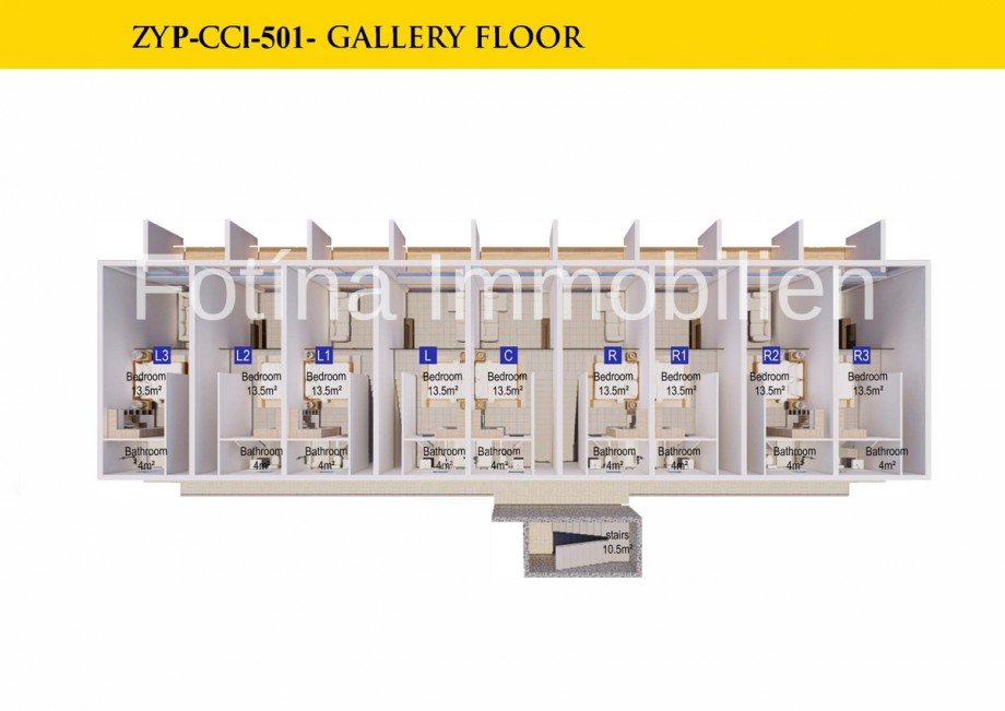 Grundriss- Gallery Floor Loft-Studio-Atelier Kyrenia, Esentepe