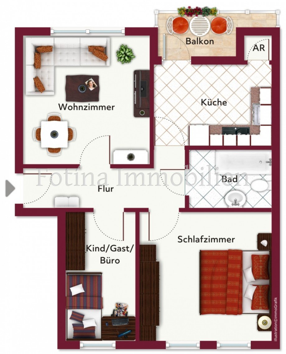 Grundriss Erdgeschosswohnung M�nchengladbach / Odenkirchen