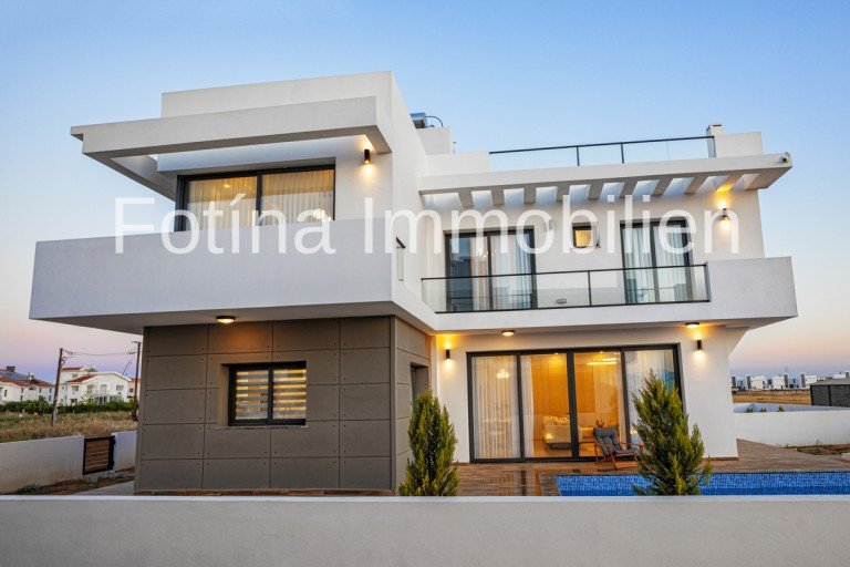 1 Bogaz, Famagusta - Famagusta Villa Letzte PREMIUM SMART-Villen mit Pool & Dachterrasse -Meerblick,Qualit�t, Bj.2025, zinsfrei in Raten!
