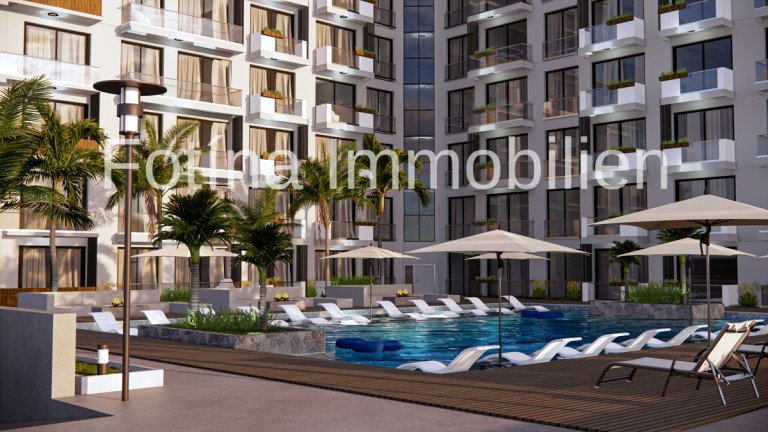 1 G�zely�rt , Lefkosia - Lefkosia [Nicosia] Etagenwohnung LUXUS 2+1 Apartments DIREKT am privaten Sandstrand! Mit INFINITY-Pool und Aquapark!