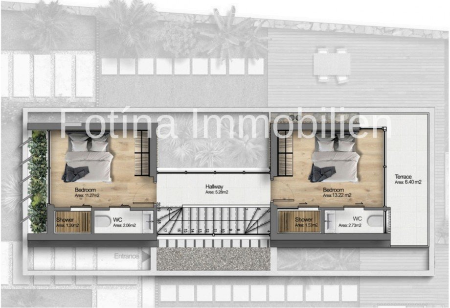 Grundriss OG Villa Esentepe, Kyrenia