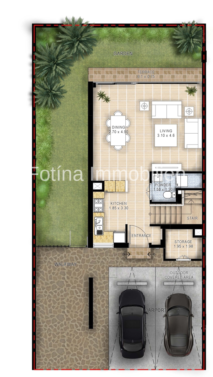 Grundriss EG Reihenhaus Dubai
