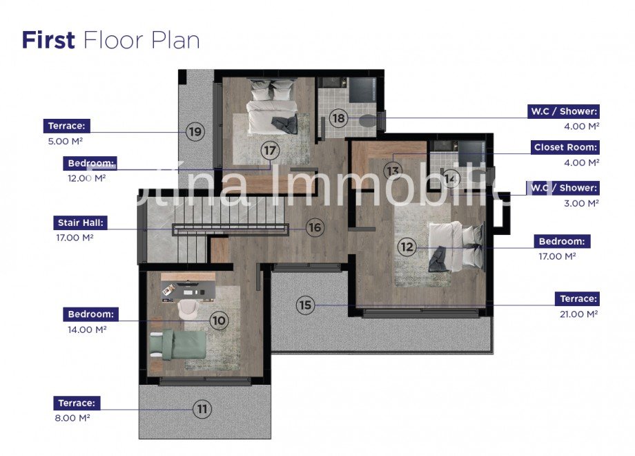 Grundriss1 Villa Alsancak, Girne