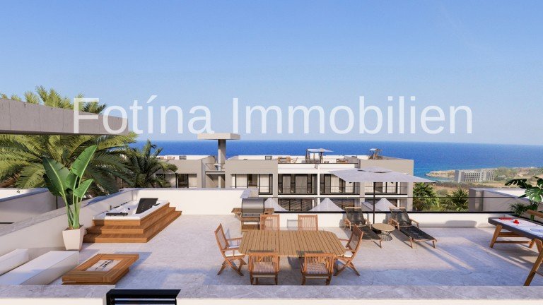 1 Karsiyaka, Girne - Kyrenia Etagenwohnung Letzte 160 m� Traum-2+1-Penth�user in Girne- bezugsfertig, Ratenzahlung, 3D-Panorama und Strandn�he!