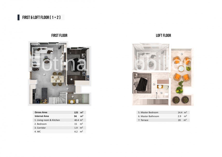 Fl�che & Grundriss Loft-Studio-Atelier Yeni Bogazi�i, Famagusta