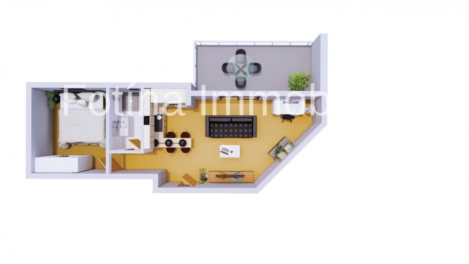 2.Grundriss 1+1 Etagenwohnung Bogaz , Famagusta