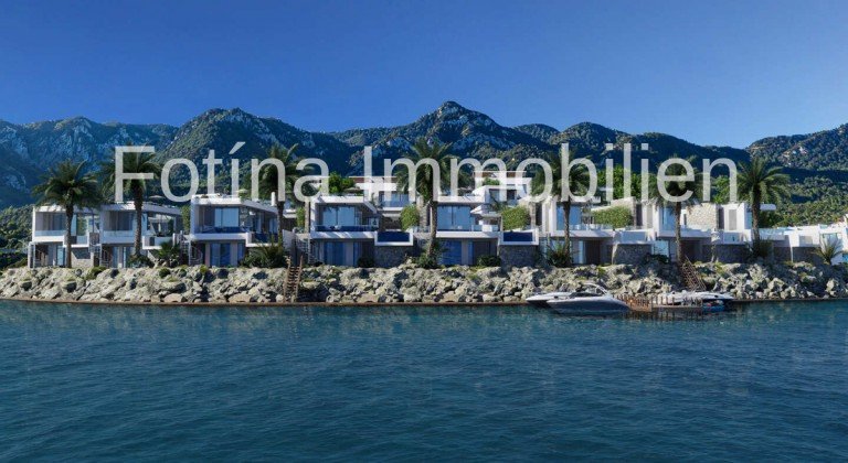 1 Tatlisu - Famagusta Terrassenwohnung Eigener Yacht-Pier! LUXUS 2+1 Loft-Penthouse! Direkt am Meer! Ausblick auf die Berge und das Meer!