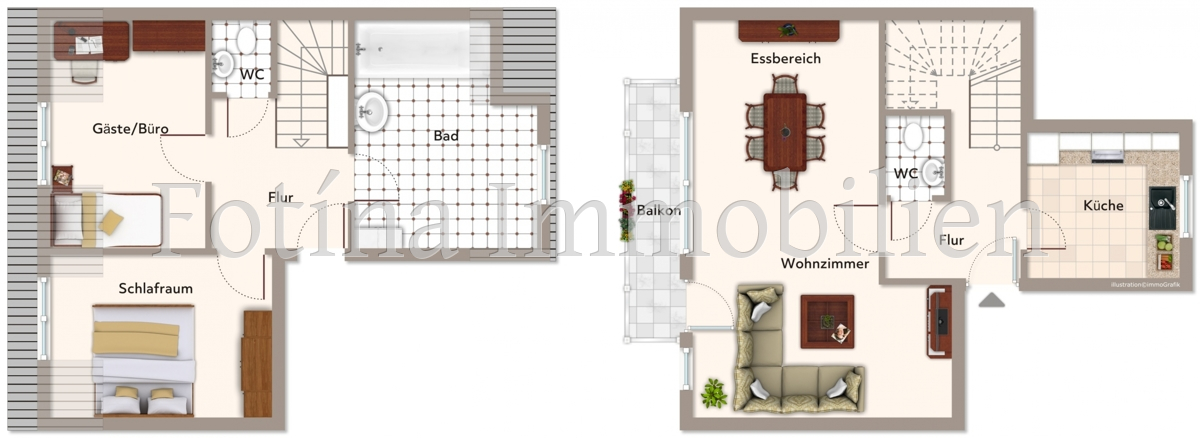 Grundriss Maisonettewohnung M�nchengladbach / Hardterbroich-Pesch